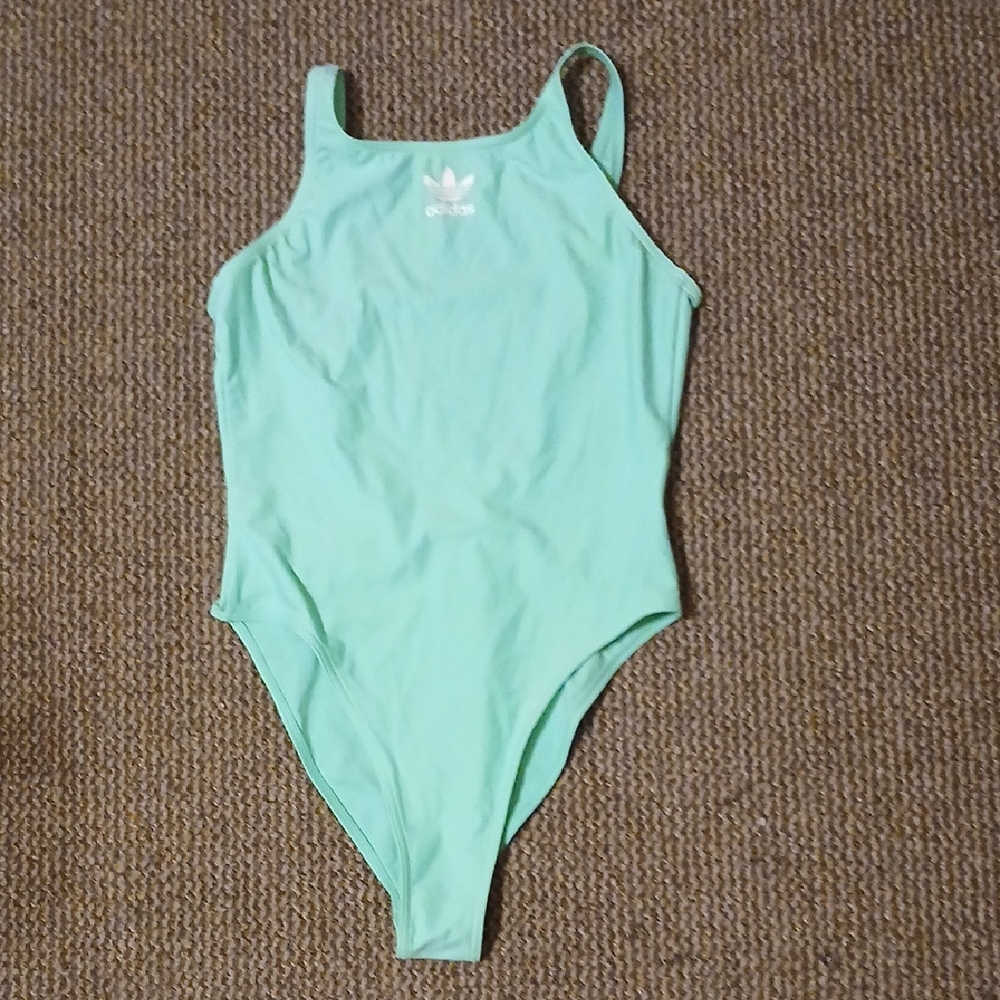 Adidas Light Blue/ Teal One-Piece Swimsuit